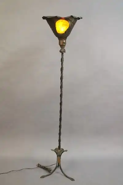15128. 1920’s Floor Lamp With Mica Shade