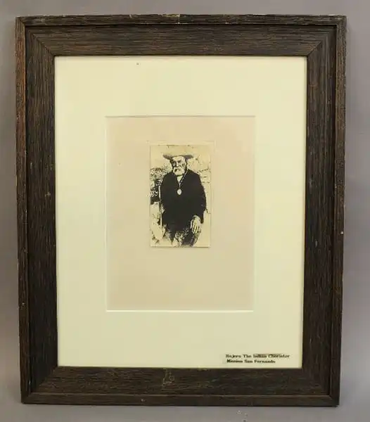 15147. Framed Photograph of the Indian Chorister Of The San Fernando Mission