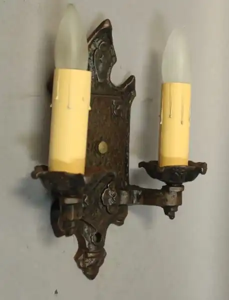 15818. 1 of 3 Spanish Revival Double Sconce