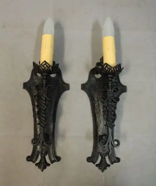 16169. Pair Of 1920’s Single Sconces