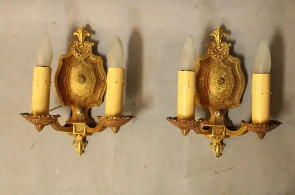 16421. Pair Of Double 1920’s Sconces