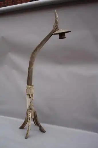 6104. Tall Rancho Outsider Art Floor Lamp