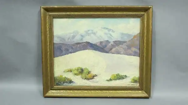 12616. California Desert Landscape In Original Frame