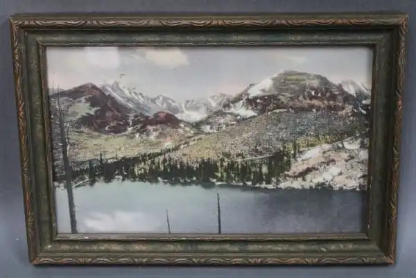 14189. Tinted Photograph Of Bear Lake Estes Park July 24 1937