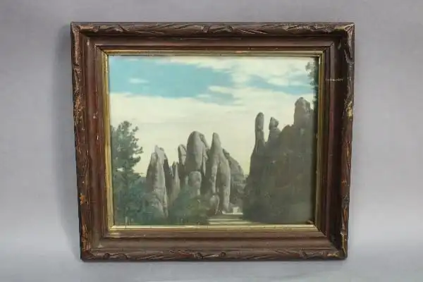 15040. 1920 Hand Tinted Photo In Original Frame