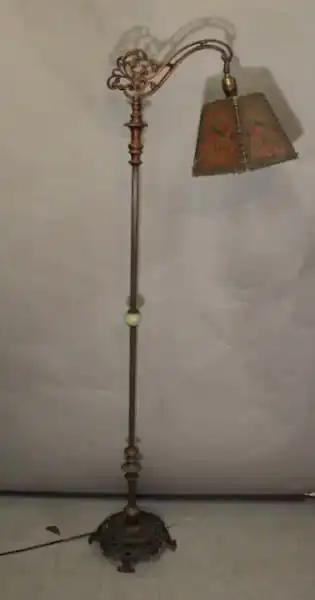 15777. Spanish Revival 1920’s Bridge Lamp With Original Shade