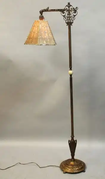 16052. Spanish Revival 1920’s Lamp With Original Mica Shade