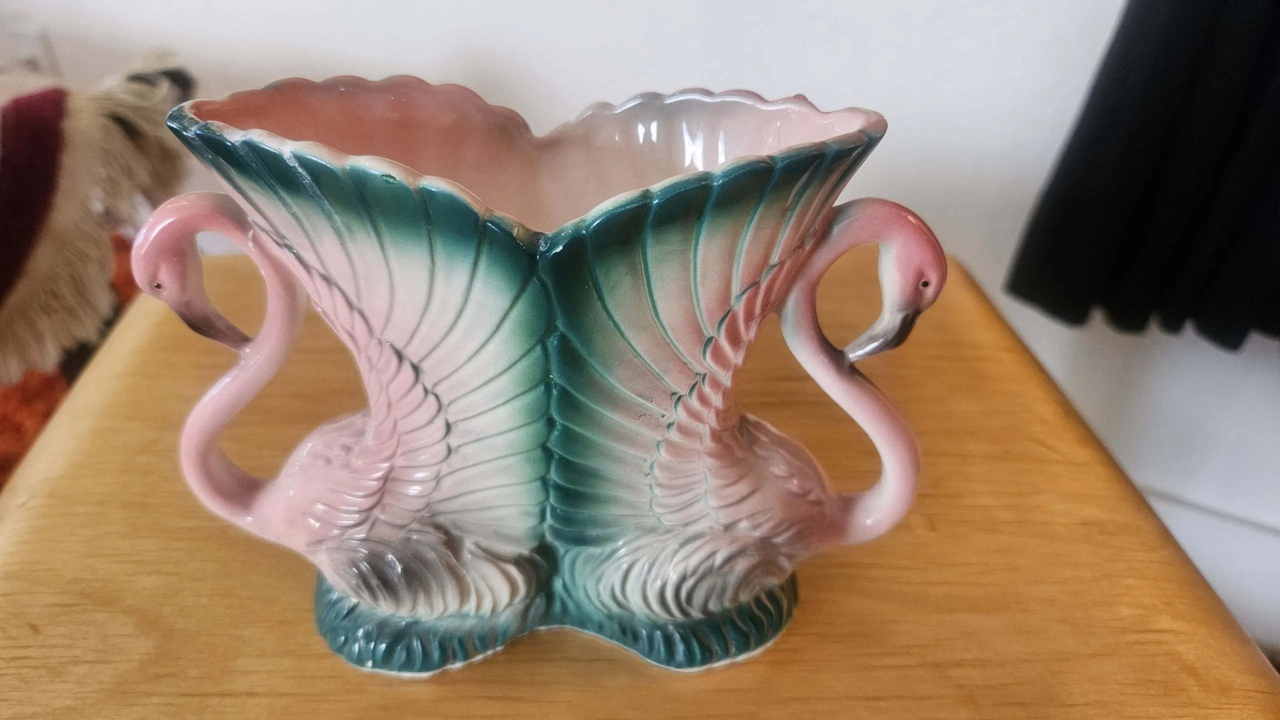 Maddux of California Twin Flamingo Vase
