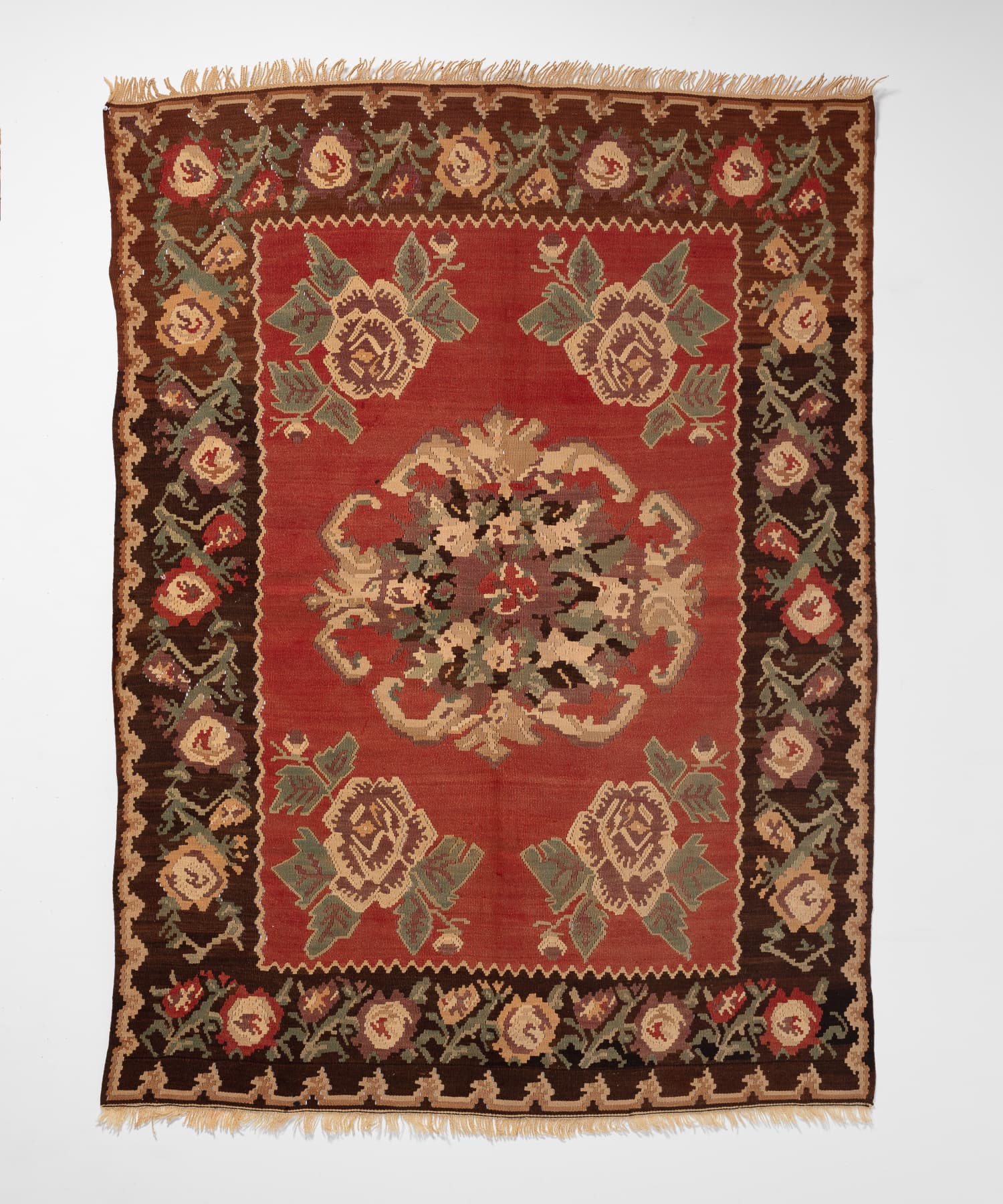 Anatolian Gochmen Floral Kilim