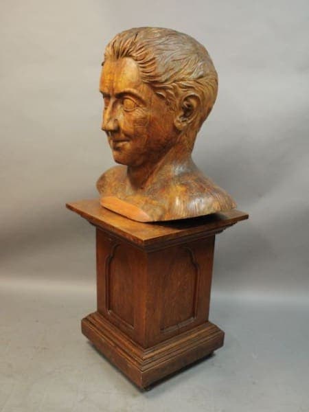 16122. Large Scale 5 Ft High Sculpted Folk Art Head