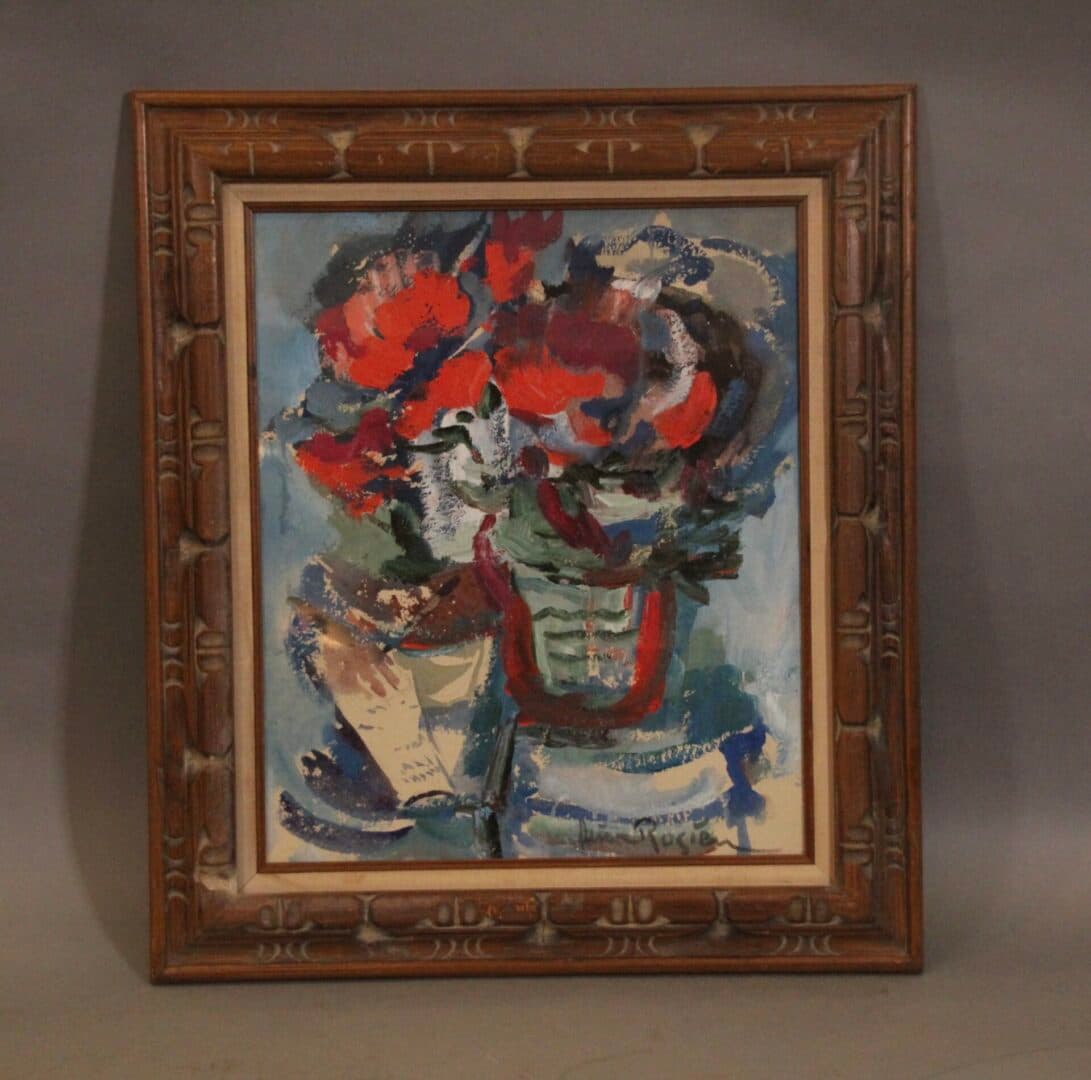 41303. Mid Century Still Life By Heinz Rosien Dated 1963.