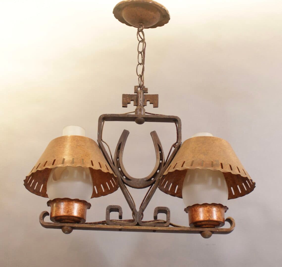 41424. Spanish Revival 1920’s Rancho Chandelier