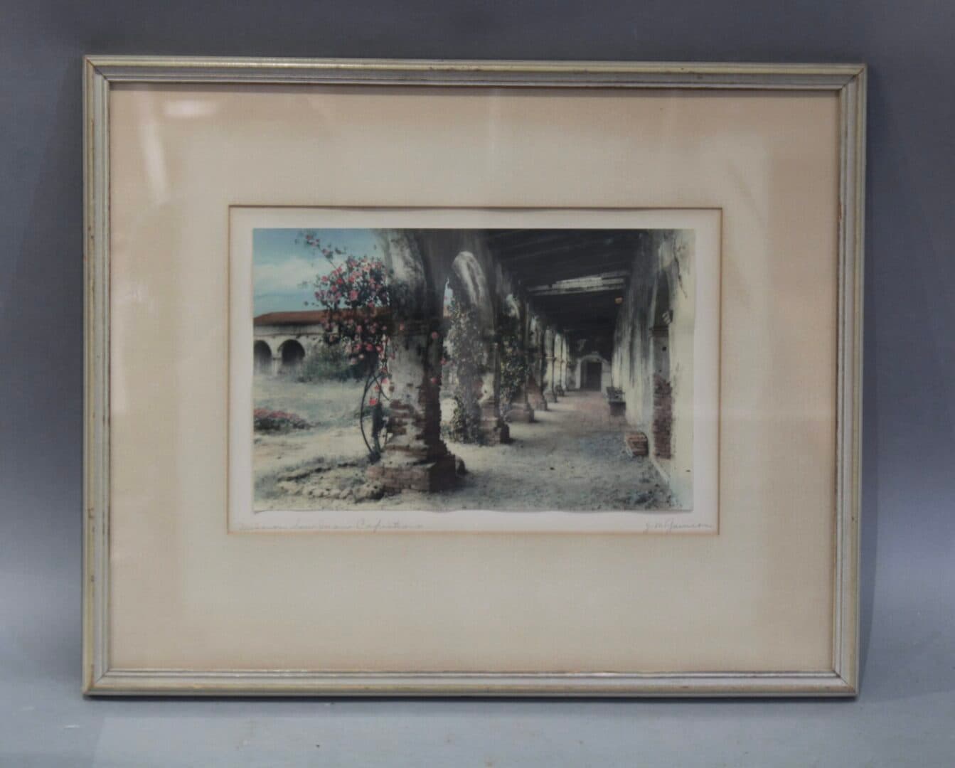 41743. Hand Tinted Photo Of Mission Capistrano