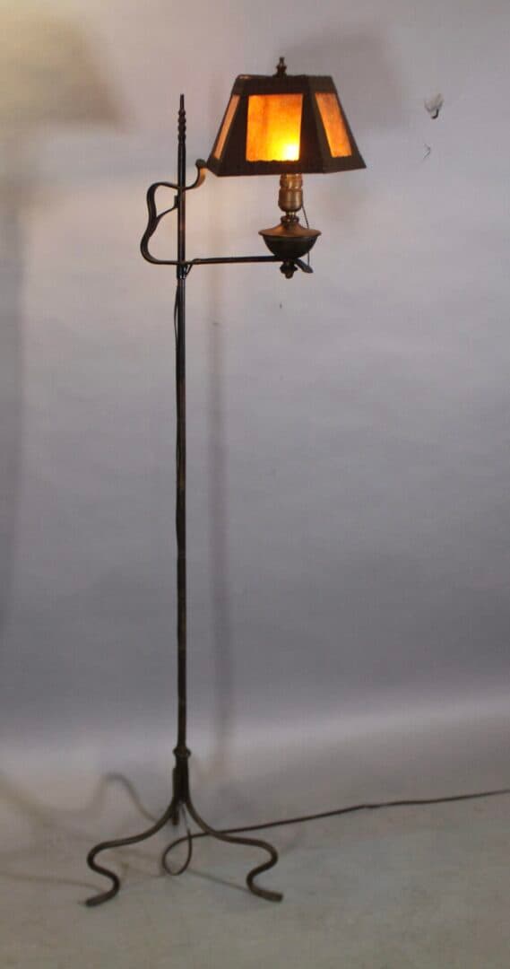 42083. Spanish Revival 1920’s Floor Lamp In The Manner Of Samuel Yellin
