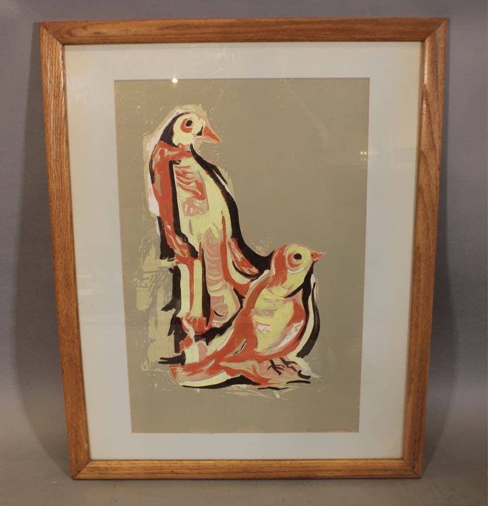 41665. Mid Century Painting by Heinz Rosien