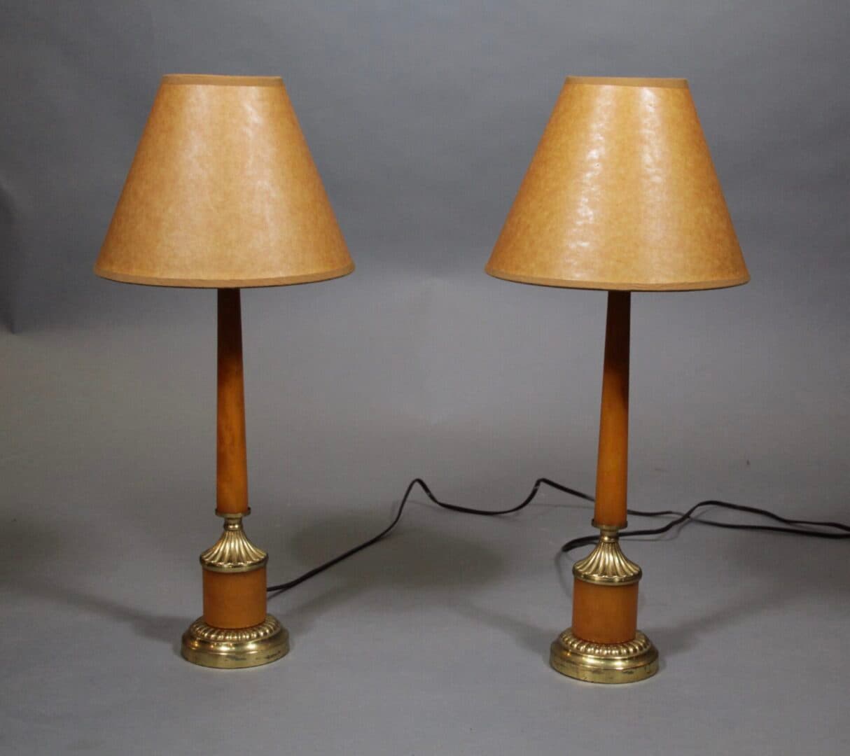 17452. Pair Of Deco Tall Table Lamps
