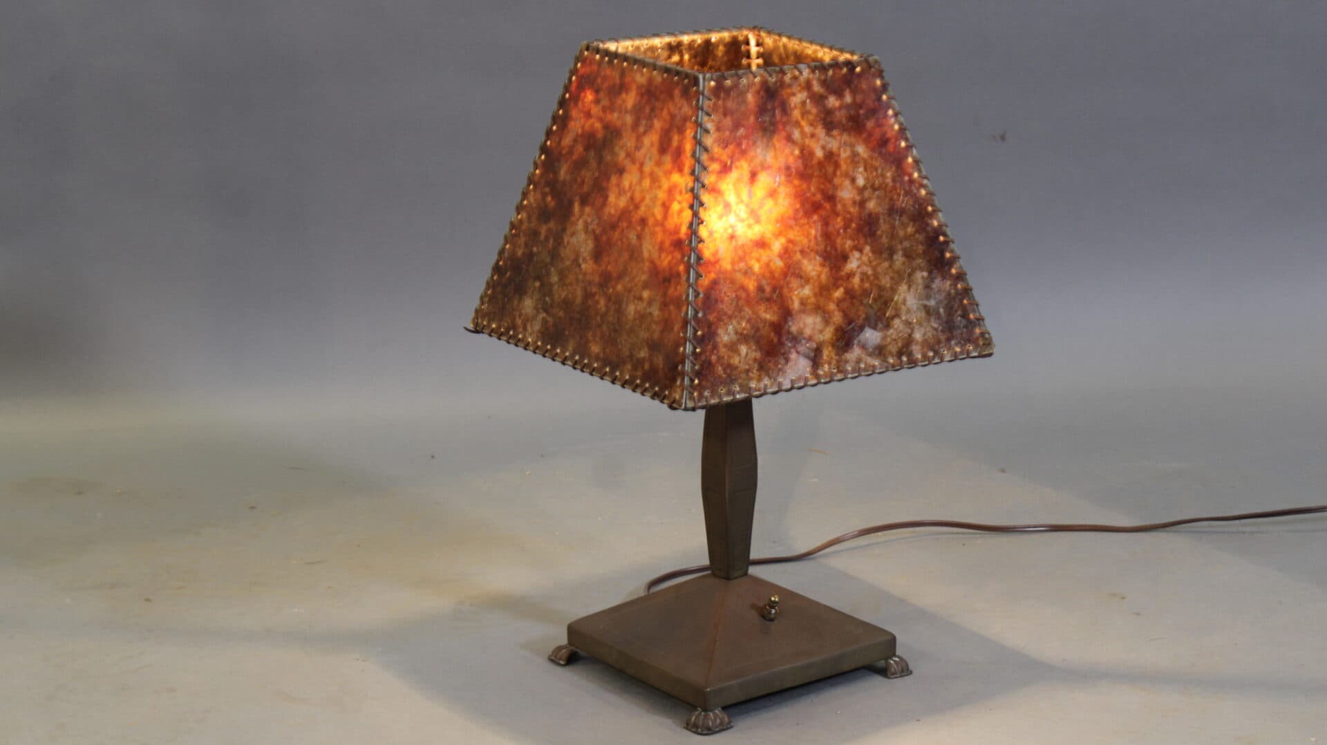 42299. Spanish Revival Table Lamp With Mica Shade