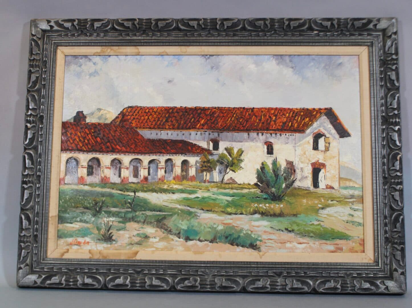 42174. Painting of Mission By John F Garda
