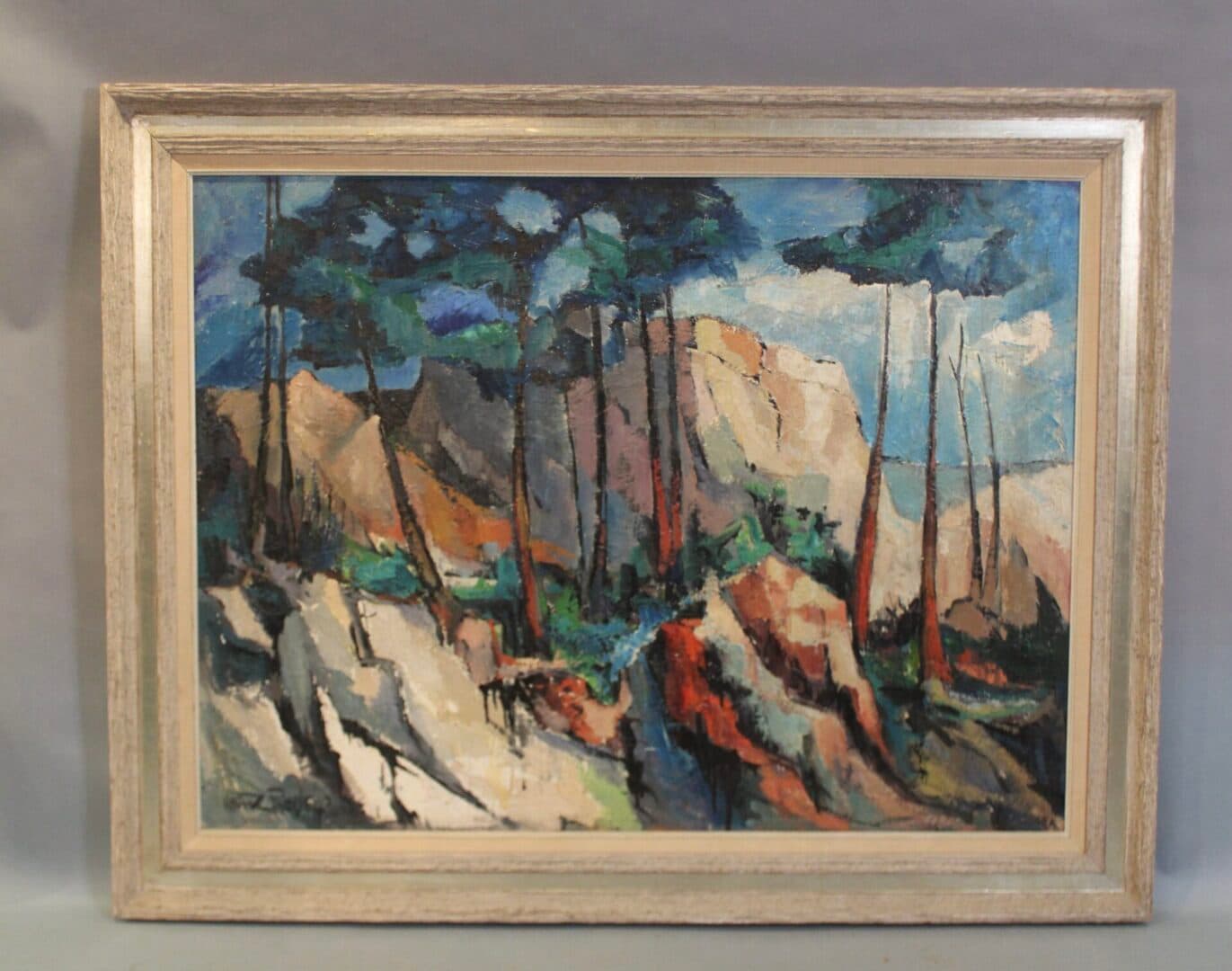 42346. Expressionist Painting By Heinz Rosien Of High Sierra Montains