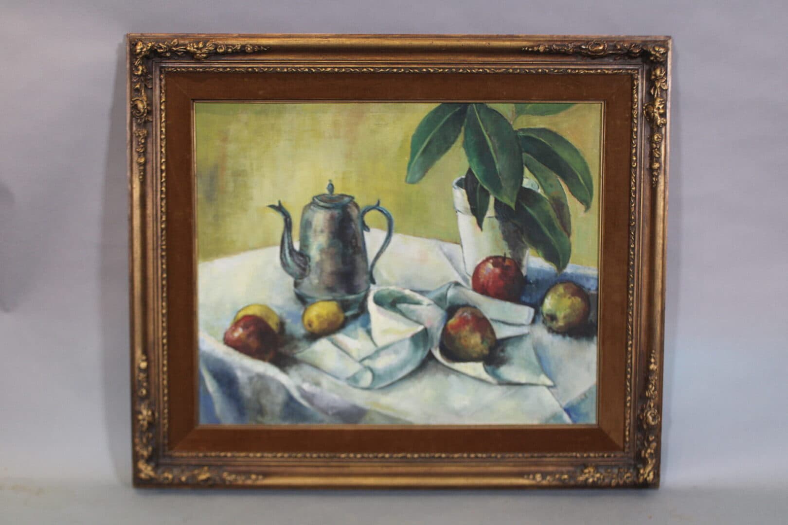 42347. Turn of The Century Still Life Painting Signed Herbert Cash