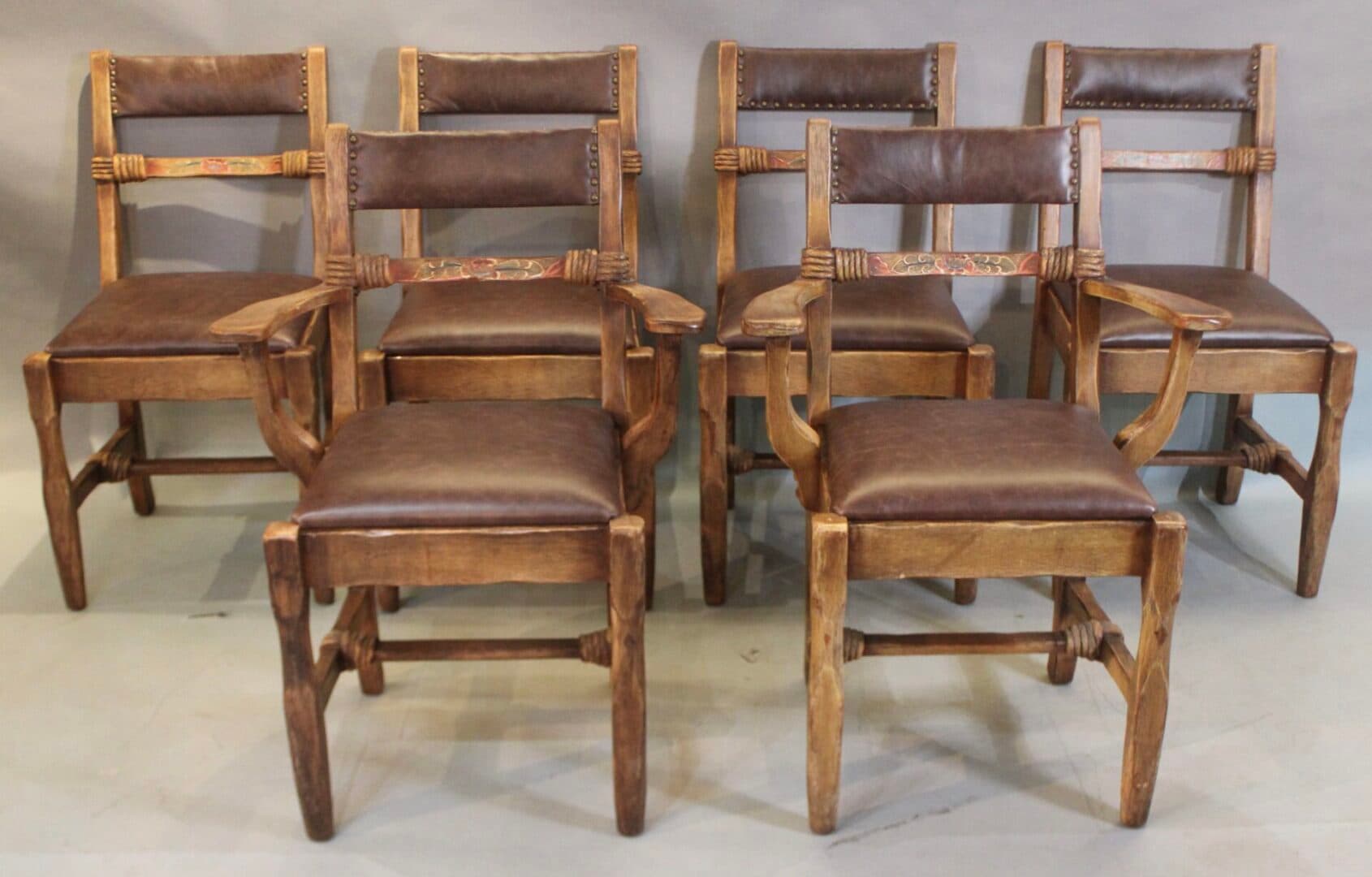 42349. Spanish Revival 1920’s Signed Coronado Chairs