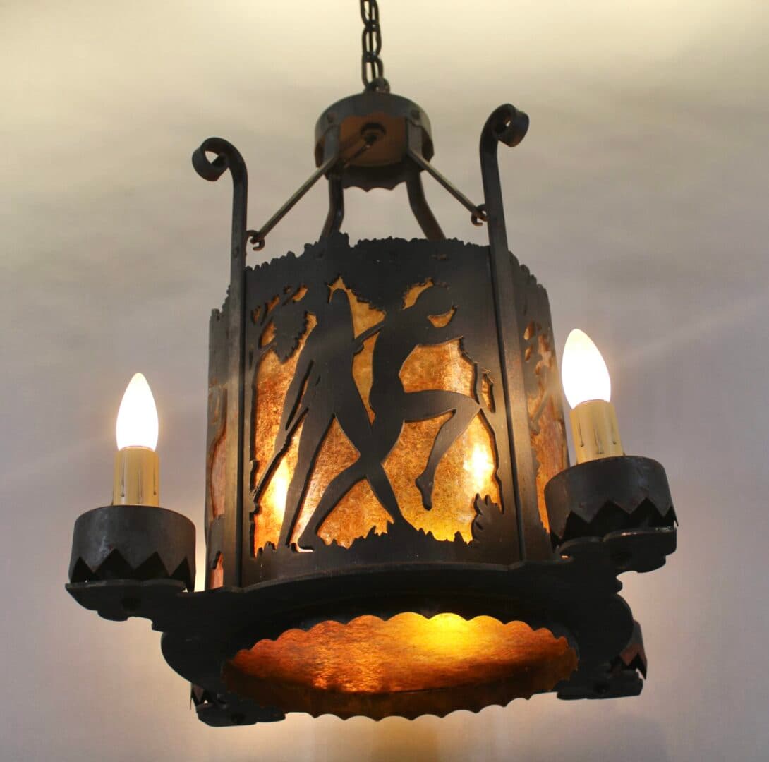 42661. Rare 1920’s Chandelier With Deco Style