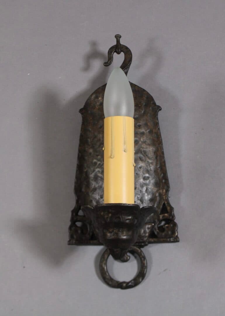 42673. 1 of 4 1920’s Spanish Revival Tudor Style Sconce