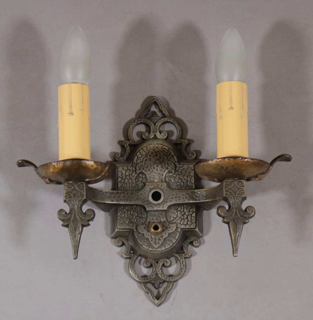 42573. 1 of 4 Double Spanish Revival Sconce