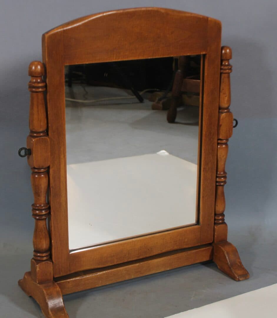 43345. Spanish Revival Monterey Period Standing Dresser Mirror
