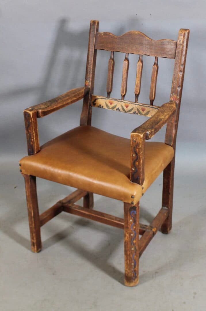 43204. Hand Painted 1920’s Signed Monterey Chair