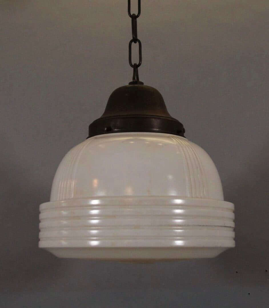 43600. 1920’s Pendant With Original Glass and Fitter
