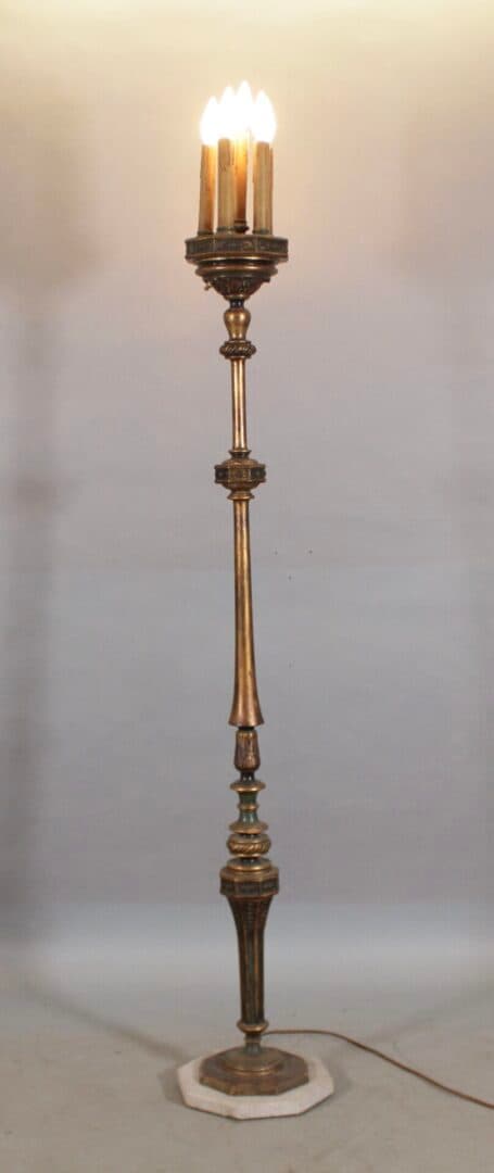 43427. 1920’s Torchiere With 5 Lights
