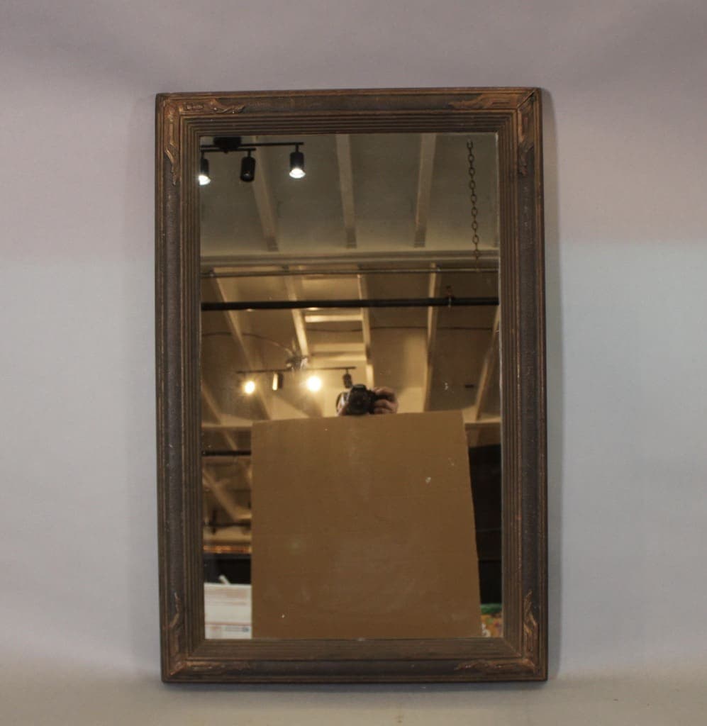 43988. 1920’s Mirror With Original Frame And New Mirror