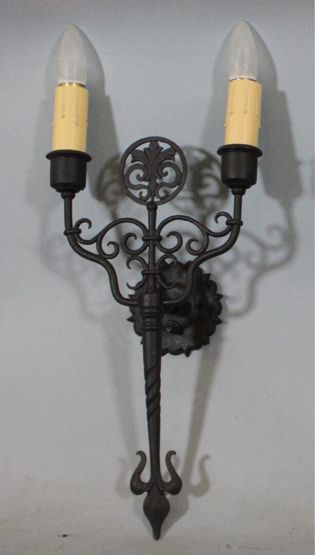 45019. 1 of 3 Spanish Revival Double Sconce