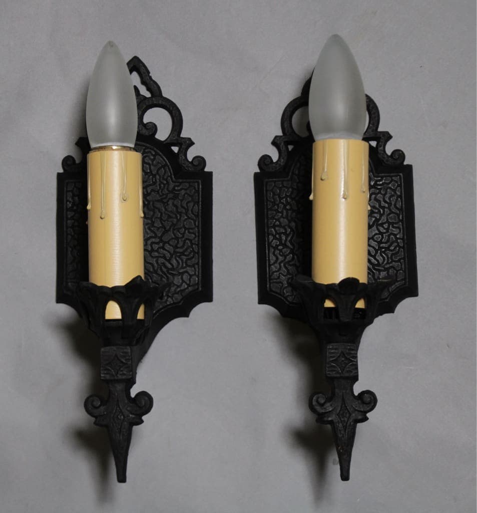 44963. Pair of 1920’s Single Sconces