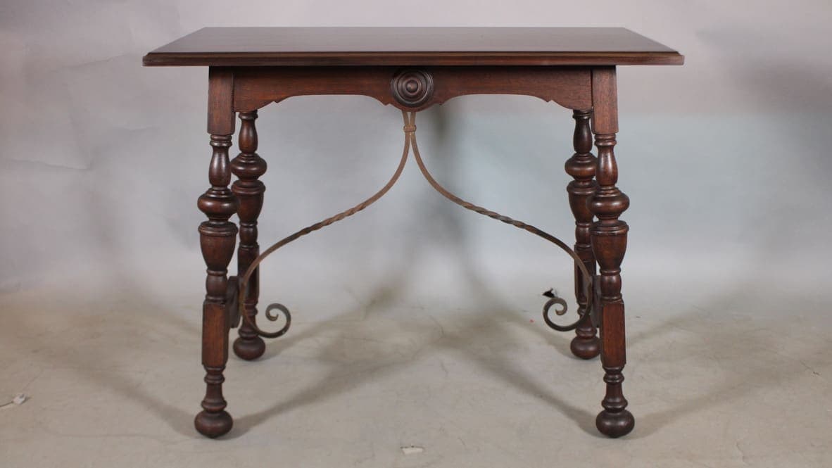45169. Spanish Revival 1920’s Walnut Console