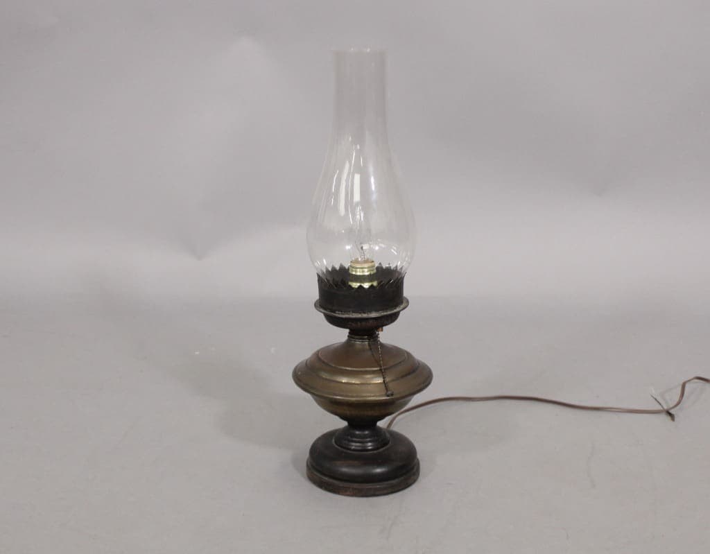 46119. 1920’s Monterey Period Lamp With Copper And Iron Construction
