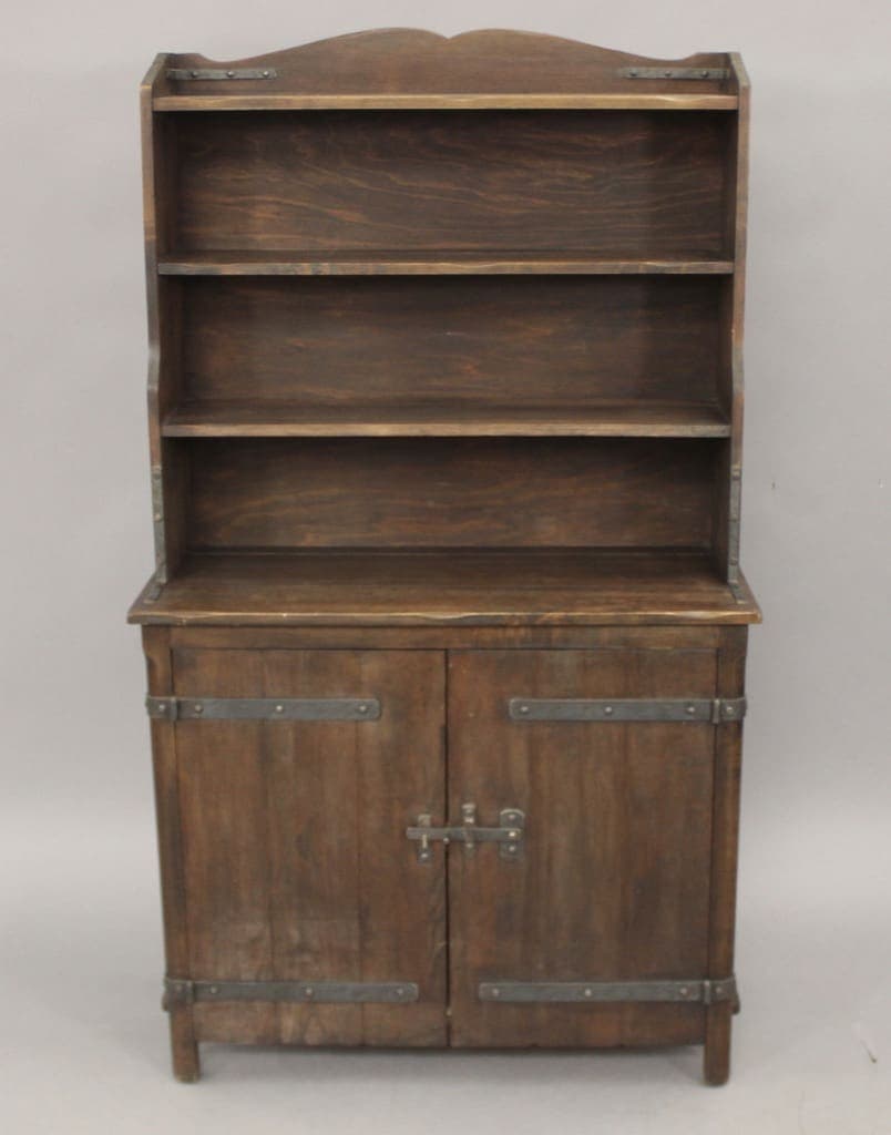 45945. Signed Monterey Dark Finish Cabinet