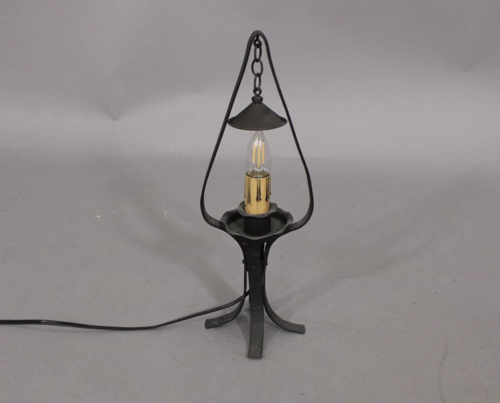 46124. 1920’s Monterey Period Table Lamp With Iron Construction