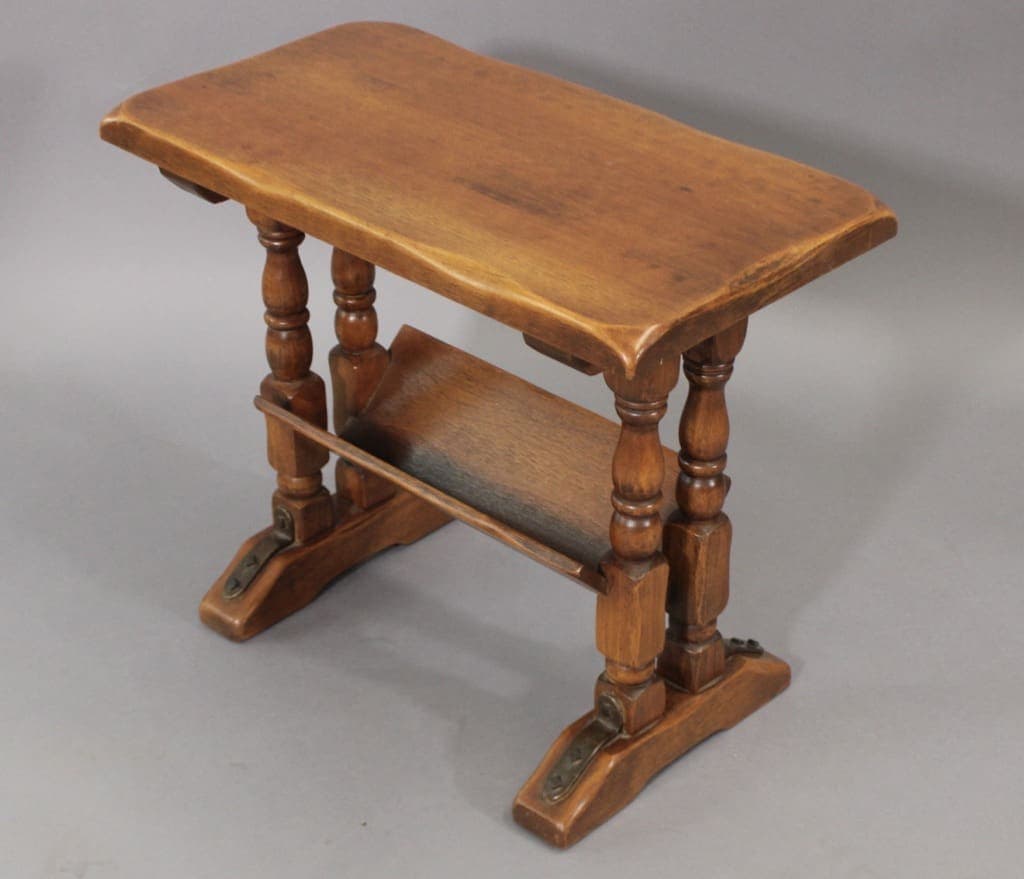 45968. 1 of 2 Monterey Original Side Table With Magazine Stand