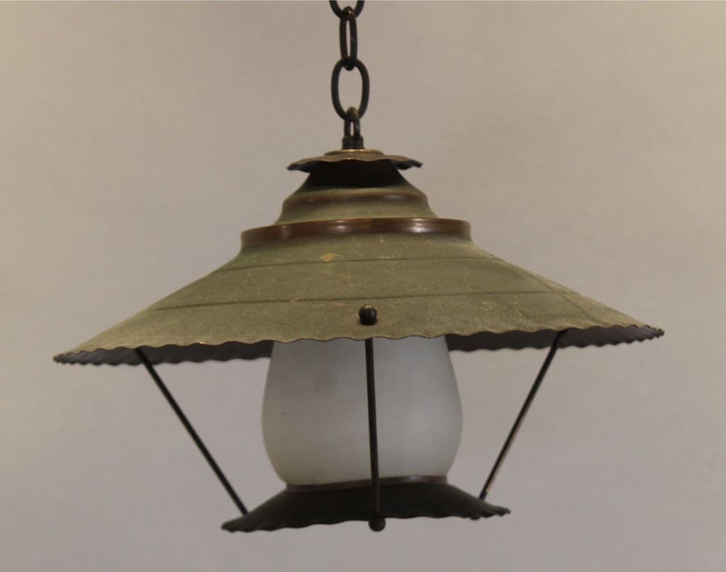 Hanging vintage metal lantern light