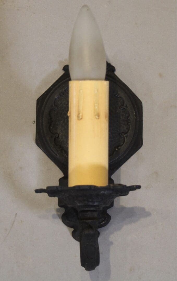 Vintage wall sconce with faux candle bulb