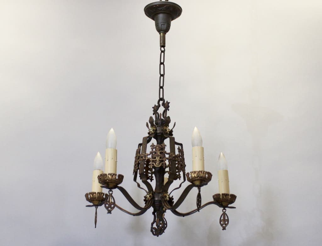 47572. 1 of 3 Spanish Revival 1920’s Chandelier