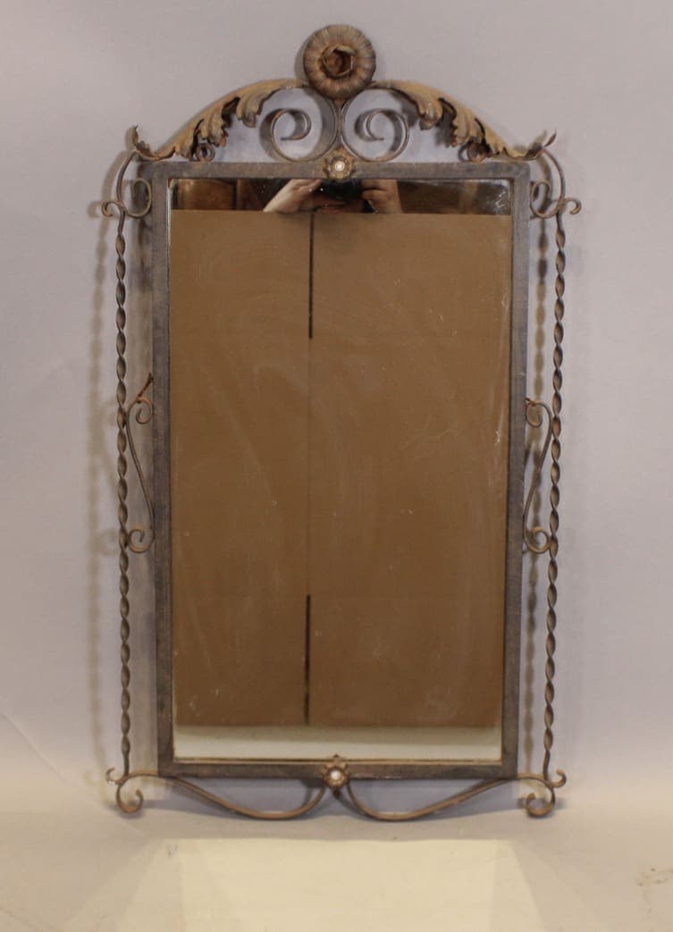 47490. Spanish Revival 1920’s Iron Mirror