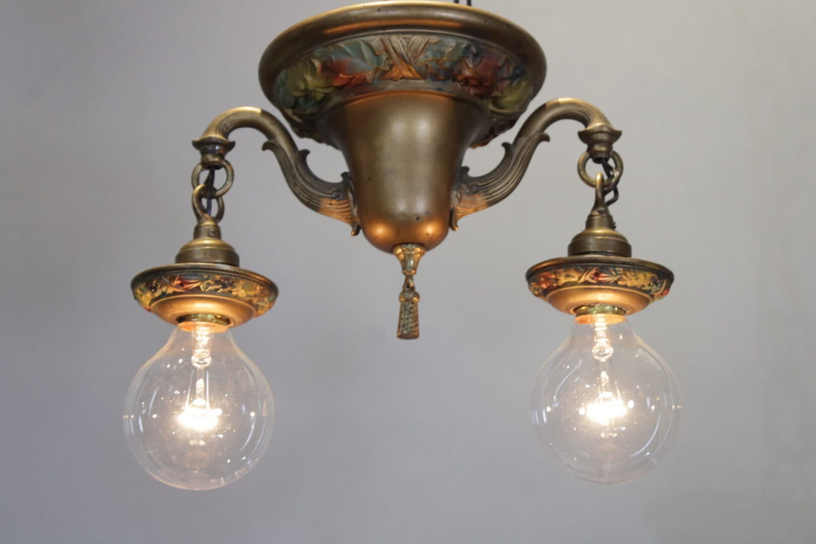 47636. 1920’s Ceiling Mount With Two Lights
