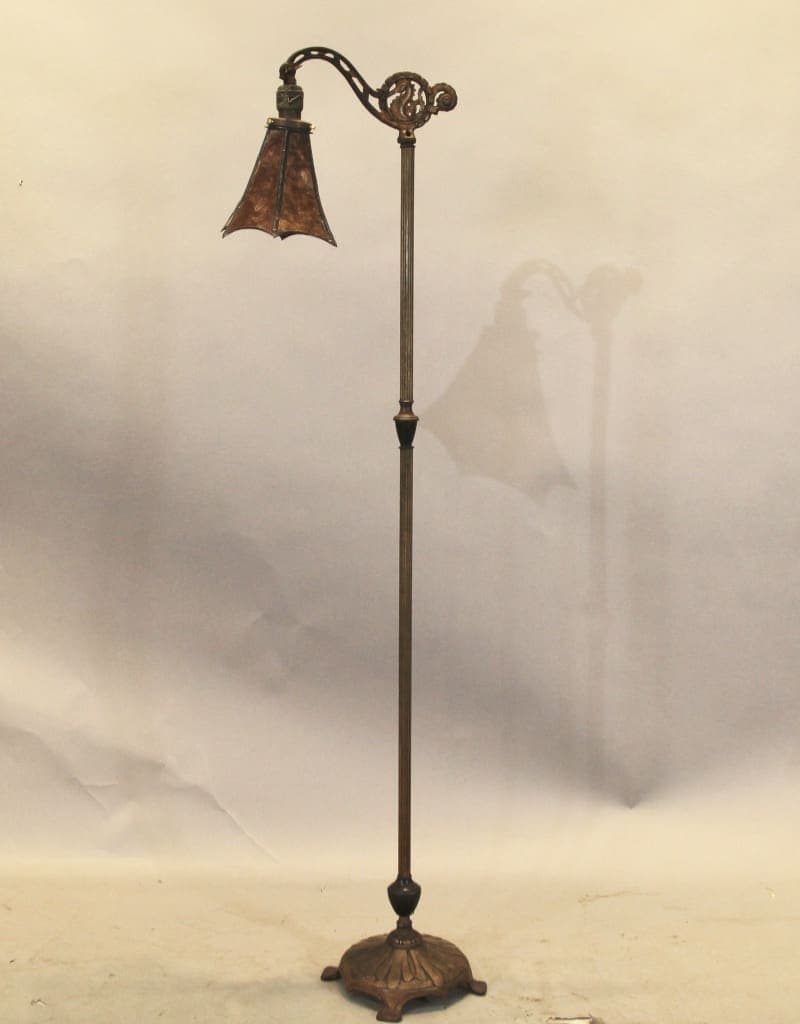 47740. Spanish Revival Bridge Lamp With Sea Horse Motif