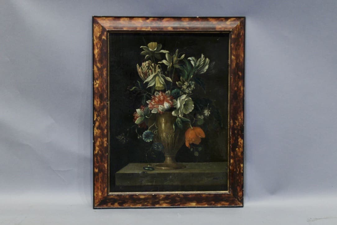 47502. Oil On Board Of Floral Still Life