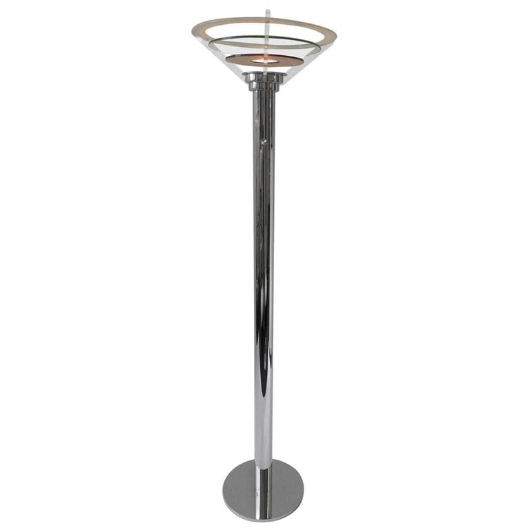 Chrome and Acrylic Torchere by Fredrick Ramond