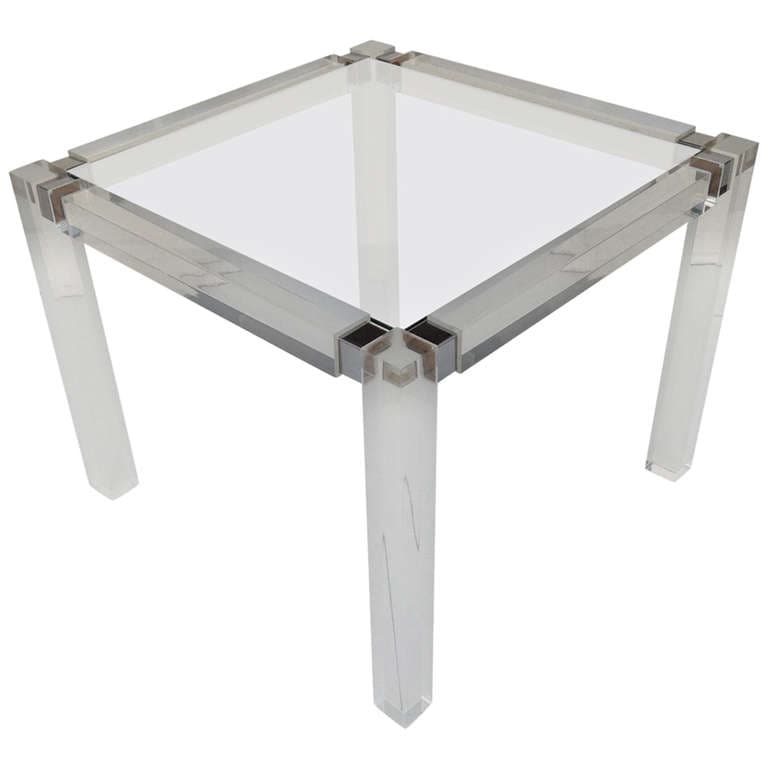 1960s Acrylic & Glass Side Table designed by Charles Hollis Jones