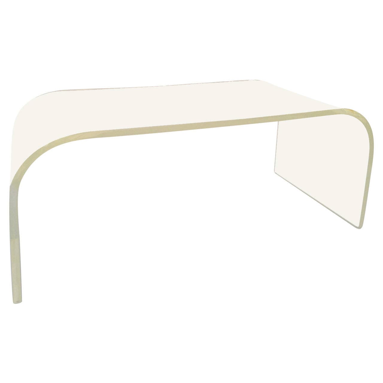 Signed Acrylic Coffee or Cocktail Table by Jeffrey Bigelow